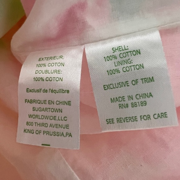 Lily Pulitzer Pink Print All Nighter Sleeveless Lace Trim Mila Shift Dress Sz 00 - Picture 12 of 13